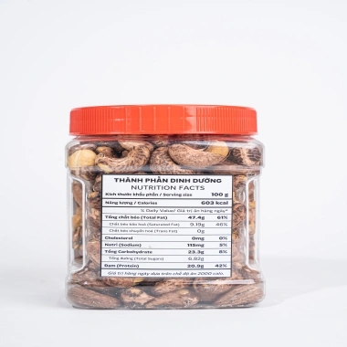 Hạt điều hũ vuông a cồ 500g