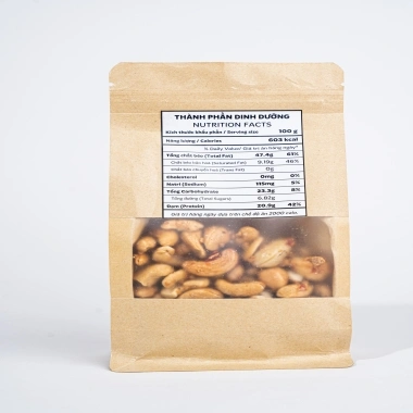 Hạt điều tỏi ớt túi giấy 100g