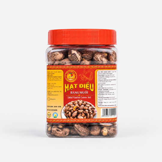 Hạt Điều Rang Muối Hũ Tròn 500g